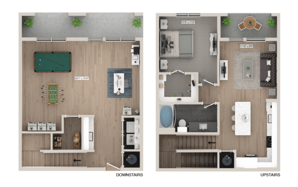 Spacious apartment layout at Mason + Mill, apartments in Mansfield